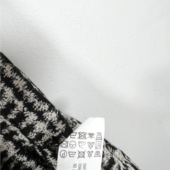 Zara Dress Womens Medium Black White Short Casual Party Lantern Sleeve Ladies - Picture 10 of 12